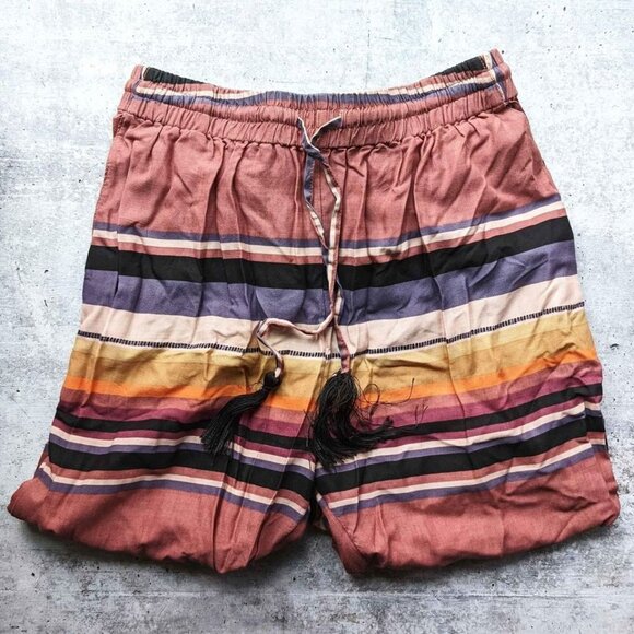 Urban Outfitters Pippa Printed Striped Cropped Drawstring Pants MEDIUM - Picture 7 of 8